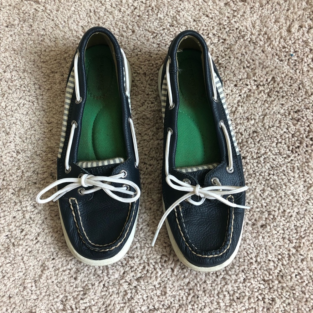 Navy Sperry Topsider Boat Shoes Size 6.5